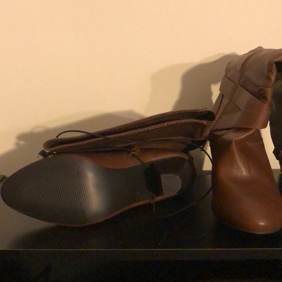 RAMPAGE Black & Brown Heeled Boots - Picture 4 of 7